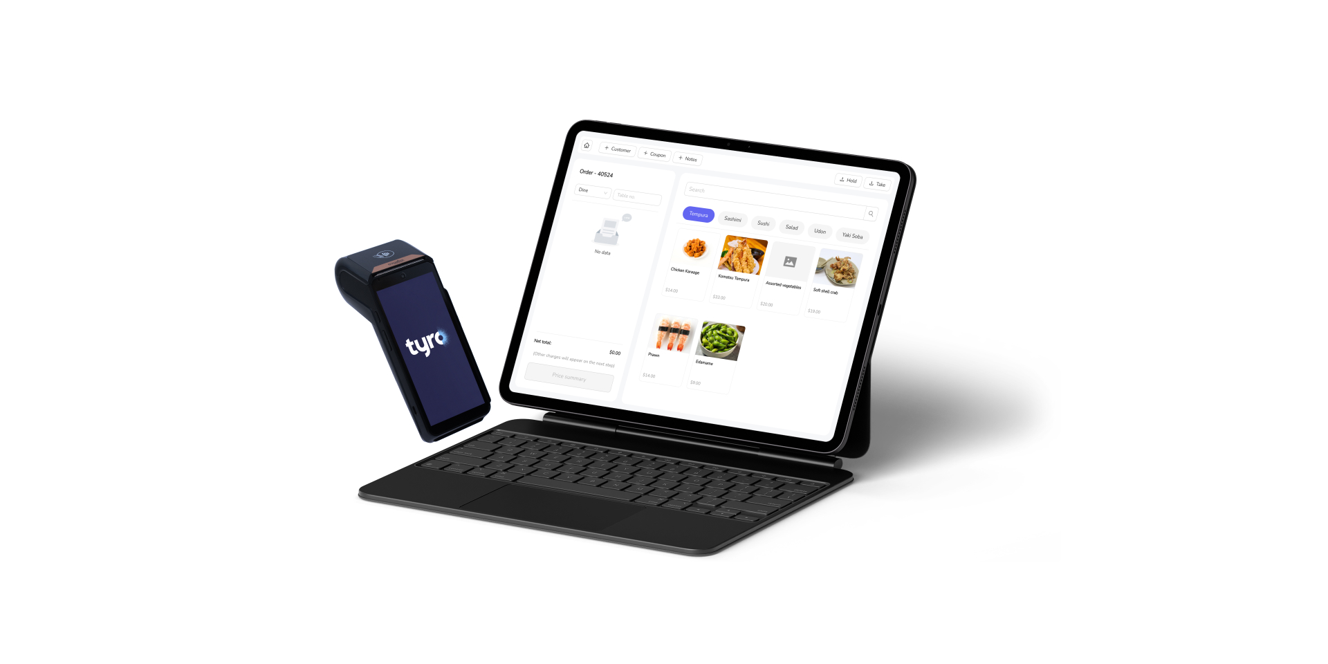 Cloudpacx counter ordering POS setup