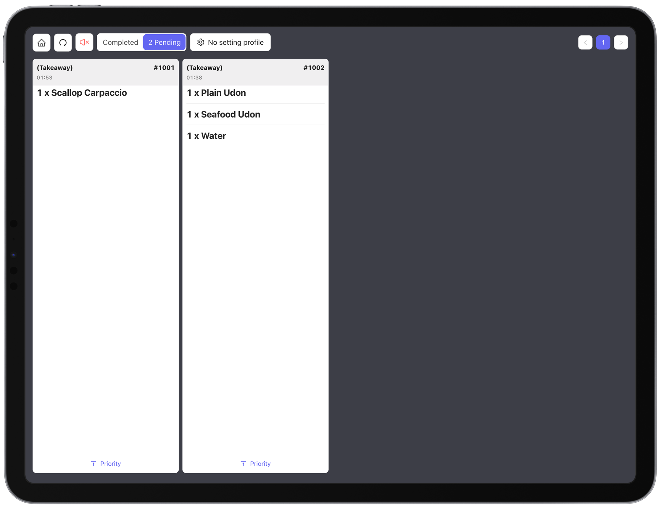 Cloudpacx KDS order display system